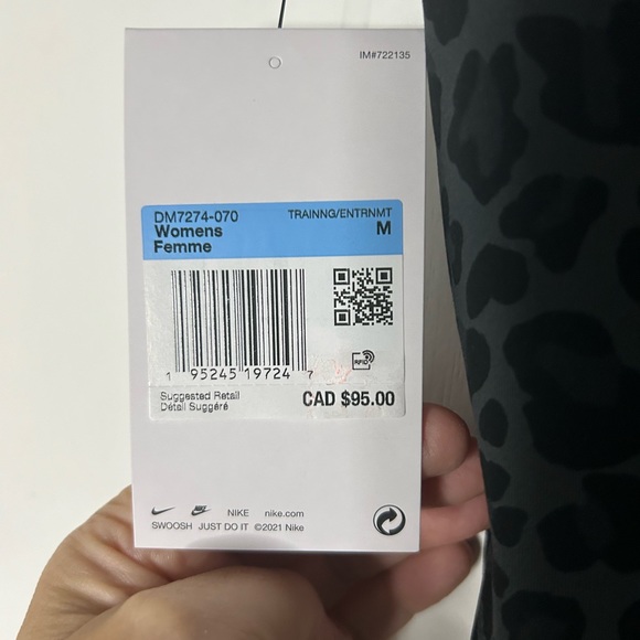 Nike Grey Leopard Leggings - Picture 9 of 11